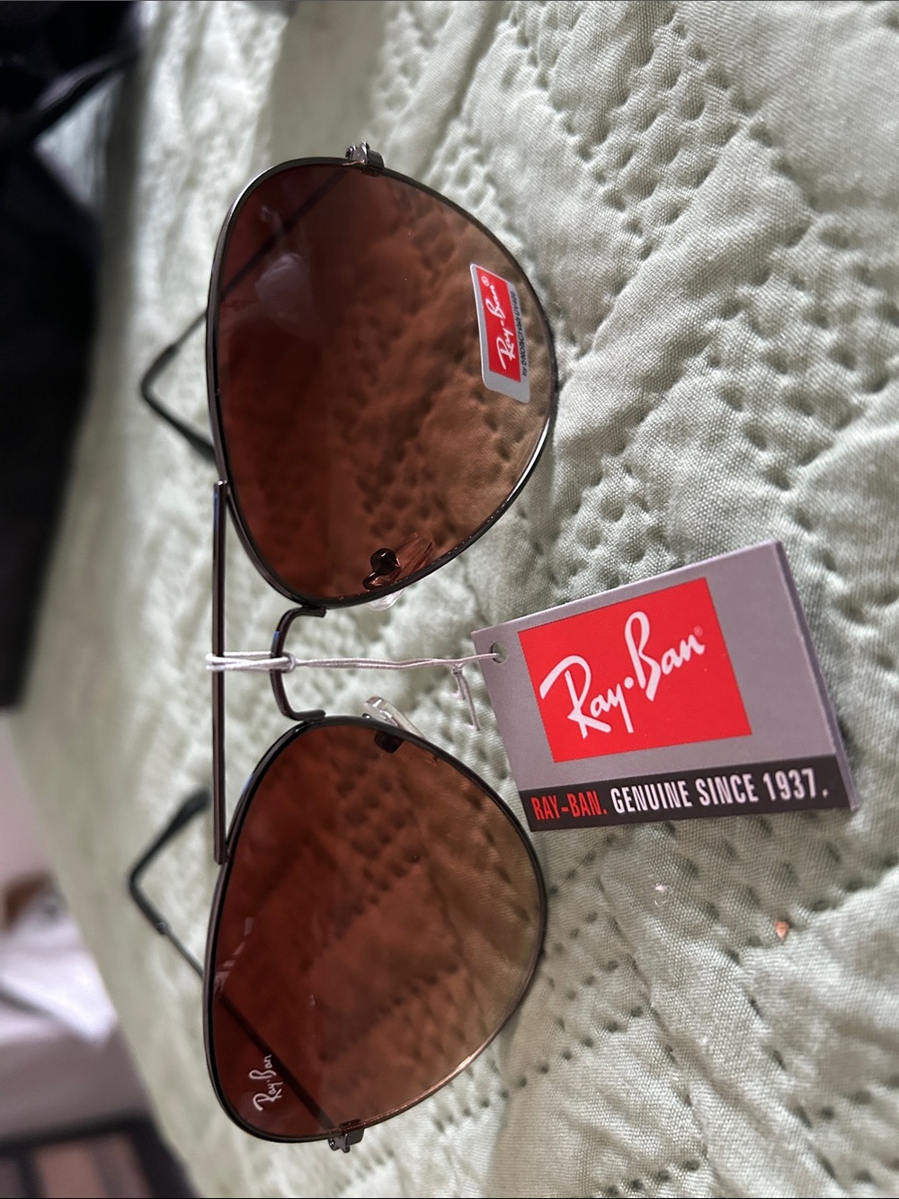 Ray-Ban Aviator Sunglasses - Brown Lenses with Silver Frame